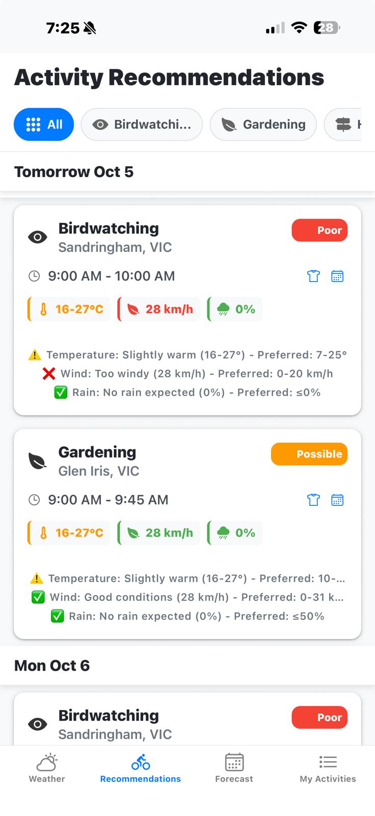 Outdoor Outlook Screenshot 1